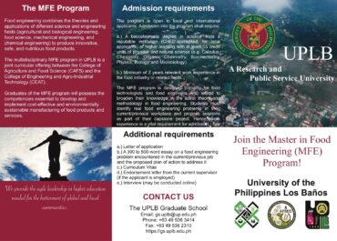 UPLB offers Master in Food Engineering!!